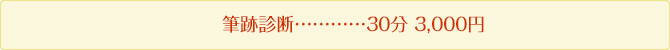筆跡診断30分3000円